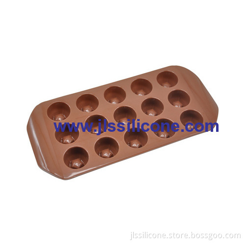 15 Cavity Round Shaped Silicone Imperial Chocolate Molds 